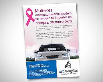 Flyer para Eco Isenções - Outubro Rosa 2012