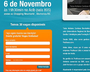 Hot Site para evento "Palestra como expandir seus negócios para E-Commerce"  Hot Site para evento "Palestra como expandir seus negócios para E-Commerce"
