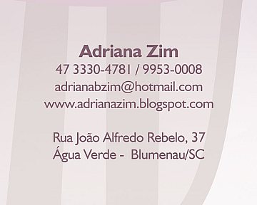 Cartão de Visita para Adriana Zim