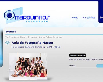 Desenvolvimento de novo site para Marquinhos Fotógrafo