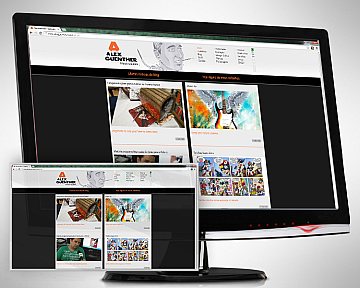 Desenvolvimento de novo site para Alex Guenther em 2012