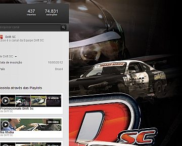 Personalização do canal do Youtube para o Drift SC Personalização do canal do Youtube para o Drift SC