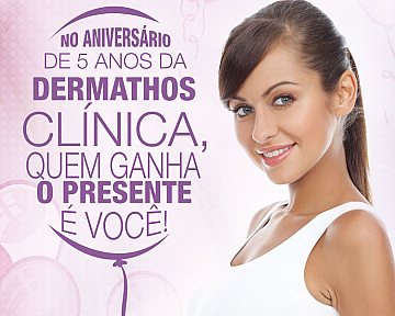 Criação de flyer promocional para Dermathos Clínica - Aniversário de 5 anos Criação de flyer promocional para Dermathos Clínica - Aniversário de 5 anos