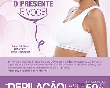 Criação de e-mail marketing promocional para Dermathos Clínica - Aniversário de 5 anos Criação de e-mail marketing promocional para Dermathos Clínica - Aniversário de 5 anos