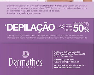Criação de e-mail marketing promocional para Dermathos Clínica - Aniversário de 5 anos Criação de e-mail marketing promocional para Dermathos Clínica - Aniversário de 5 anos