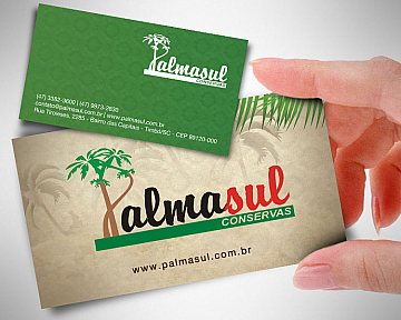 Criação de Cartão de Visita para Palmasul Conservas
