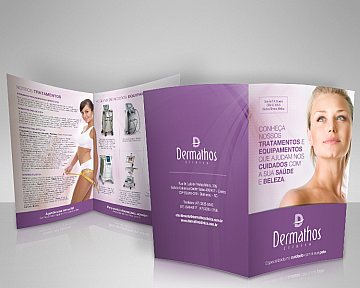 Criação de folder para Dermathos Clínica Criação de folder para Dermathos Clínica