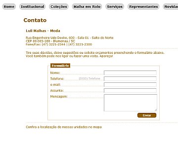 Criação e desenvolvimento de site para Luli Malhas Criação e desenvolvimento de site para Luli Malhas