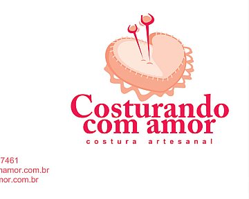Cartão de Visita para Costurando com Amor Artesanatos Cartão de Visita para Costurando com Amor Artesanatos