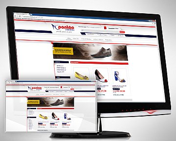 Criação de layout para o site da Pontão do Calçado