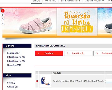 Criação de layout para o site da Pontão do Calçado