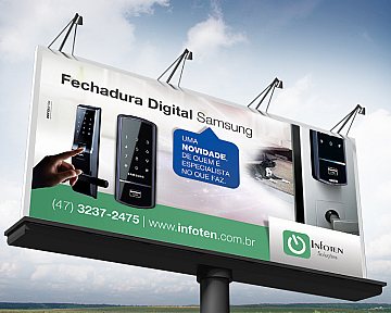 Criação de font light para Infoten Soluções - Fechadura Digital da Samsung Criação de font light para Infoten Soluções - Fechadura Digital da Samsung