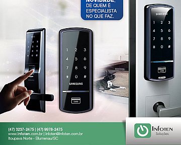 Criação de e-mail marketing para Infoten Soluções - Fechadura Digital da Samsung