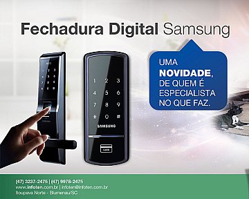 Criação de anúncio para facebook, para Infoten Soluções - Fechadura Digital Samsung