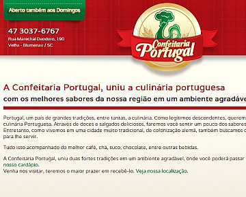 Criação e desenvolvimento de site para Confeitaria Portugal Criação e desenvolvimento de site para Confeitaria Portugal