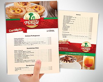 Cardápio para Confeitaria Portugal 2013 Cardápio para Confeitaria Portugal 2013