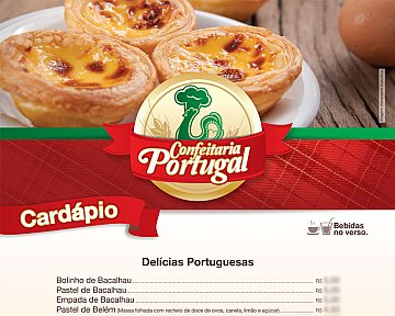 Cardápio para Confeitaria Portugal 2013 Cardápio para Confeitaria Portugal 2013