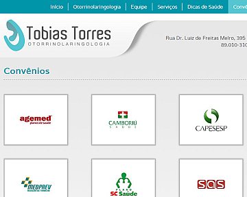 Criação e desenvolvimento de site para Tobias Torres - Otorrinolaringologia