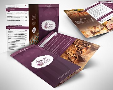 Criação de cardápio para Adriana Zim Doces Finos Criação de cardápio para Adriana Zim Doces Finos