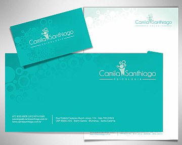 Criação de papelaria para Camila Santhiago Psicologia