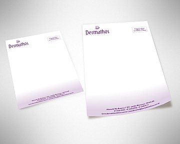 Criação de papelaria para Dermathos