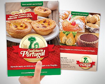 Criação de flyer para Confeitaria Portugal