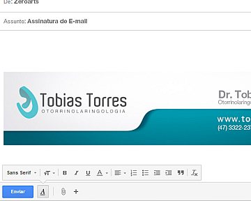 Criação de assinatura de e-mail para Tobias Torres Otorrinolaringologia