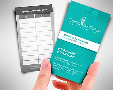 Cartão de Agendamento para Camila Santhiago Psicologia Cartão de Agendamento para Camila Santhiago Psicologia