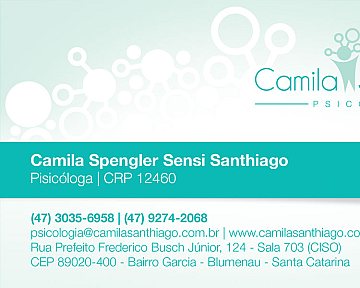 Criação de Cartão de Visita para Camila Santhiago Psicologia