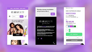 Criação de E-commerce para Clara Beauty com a Plataforma Tray Criação de E-commerce para Clara Beauty com a Plataforma Tray