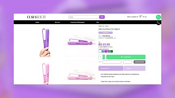Criação de E-commerce para Clara Beauty com a Plataforma Tray Criação de E-commerce para Clara Beauty com a Plataforma Tray