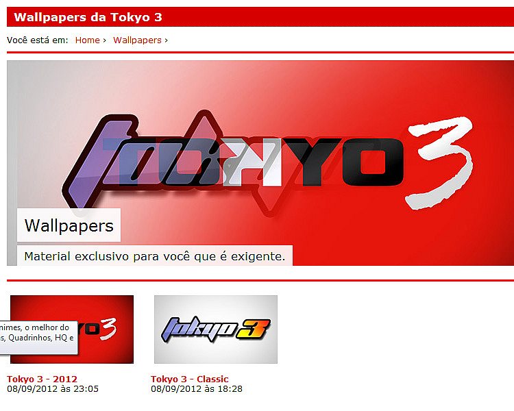 Desenvolvimento de Site para Tokyo 3 - Canal de Animes - ZeroArts - Agência  de Marketing Digital