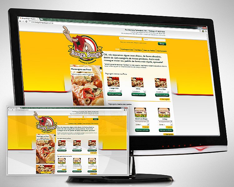 Criação e Desenvolvimento de site para o Bunga Bunga Pizzas e