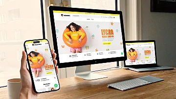Criação de layout exclusivo para E-commerce da loja Medininha, usando tema customizado pela agência, para Tray Commerce