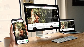 Criação de layout exclusivo para E-commerce da loja Ellun Activewear, usando tema customizado pela agência, para Tray Commerce